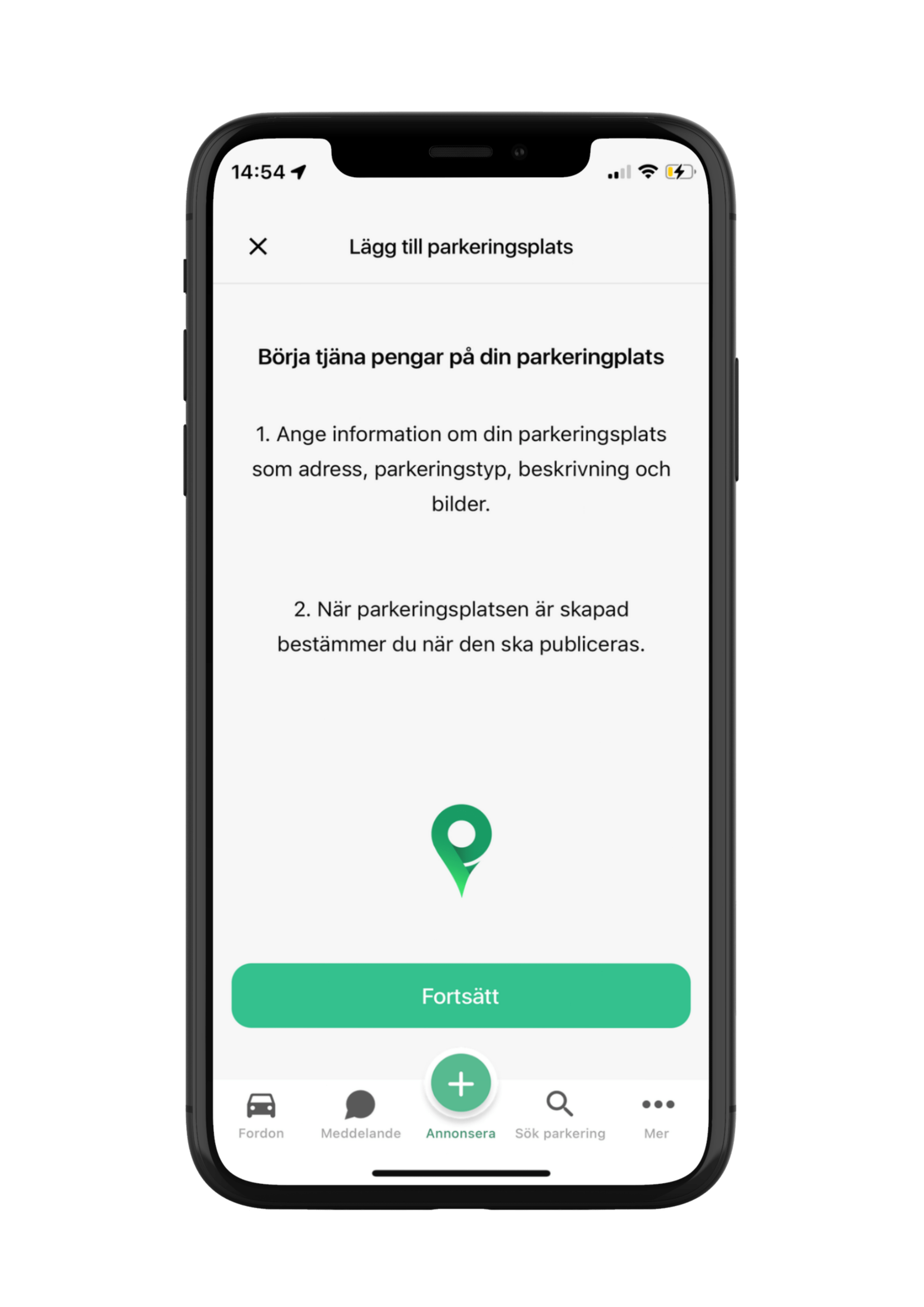Registrera din parkeringsplats